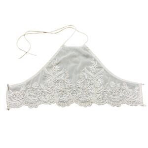 Vintage Lovers and Friends White Halter Neck Lacy Beachy Top S